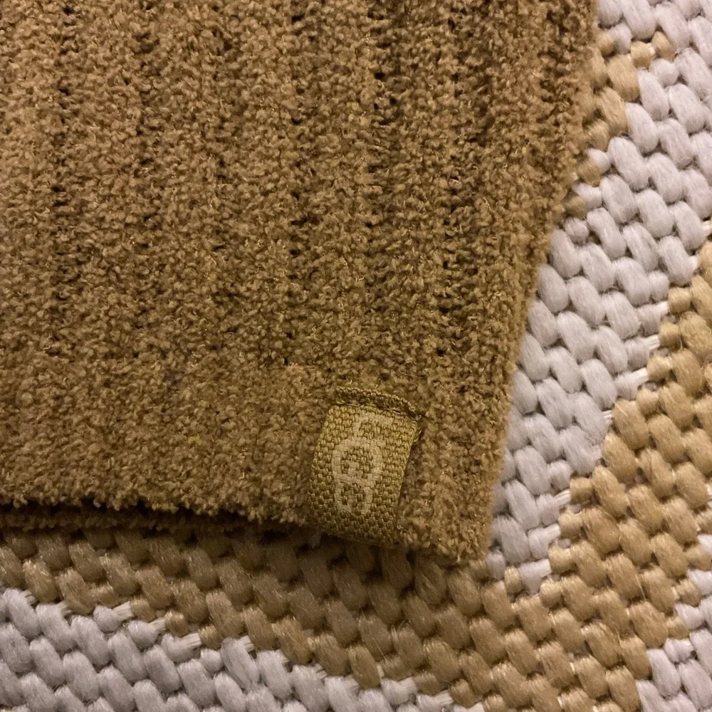 NWT UGG Elaenia Ribbed Crop Tank Top Bright Olive Green/Tan Small S Cozy Soft
